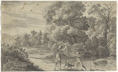 Tobias Frightened by the Fish, Old Testament Scenes (series title) by Herman van Swanevelt