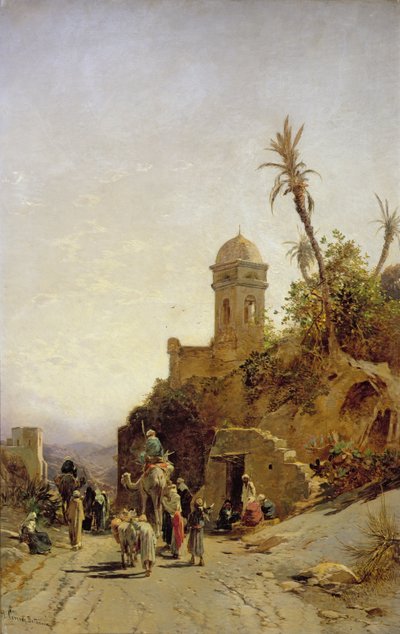 The Departing Caravan, Bethanin, c.1880 by Hermann David Salomon Corrodi