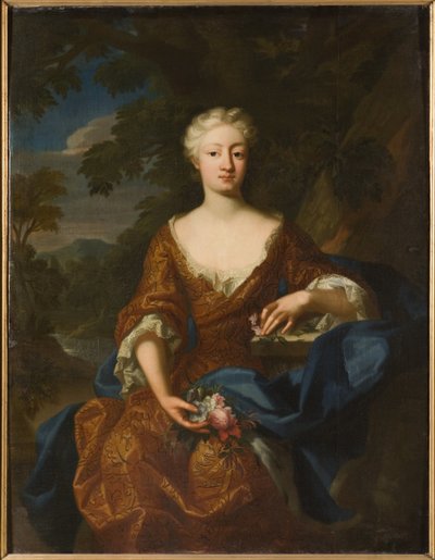 Portrait of Princess Luise Dorothea of Prussia by Hermann Hendrik de (active 1700 1731) Quiter