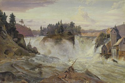 Waterfall in the Mountains, 1836 by Hermann Joseph Neefe