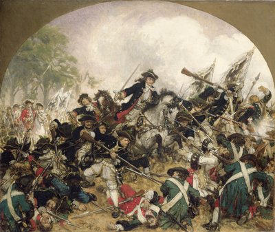 The Old Dessauer in the Battle of Turin by Hermann Joseph Wilhelm Knackfuss