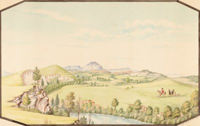 The Wichita Mountains from Medicine Bluff, Indian Territory by Hermann Stieffel