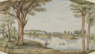 The Yellowstone River near Ft. Keogh, Montana by Hermann Stieffel