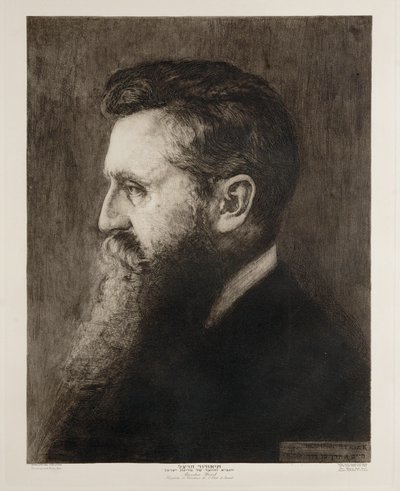 Theodor Herzl, Founding Father of the State of Israel by Hermann Struck