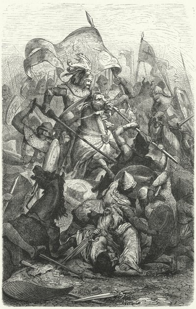 Battle Between the Saxons and the Wends by Hermann Vogel