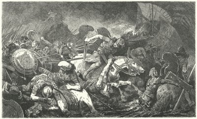 Flight of the Persians after the Battle of Marathon, 490 BC by Hermann Vogel