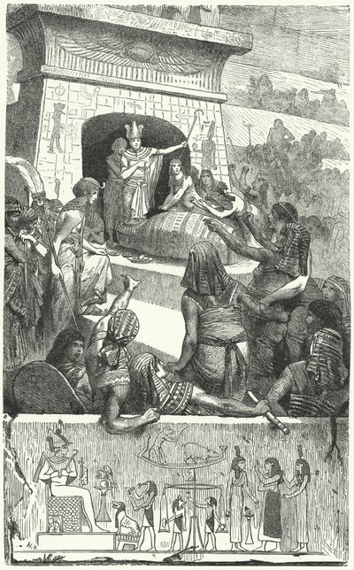 Funeral of an Ancient Egyptian pharaoh by Hermann Vogel