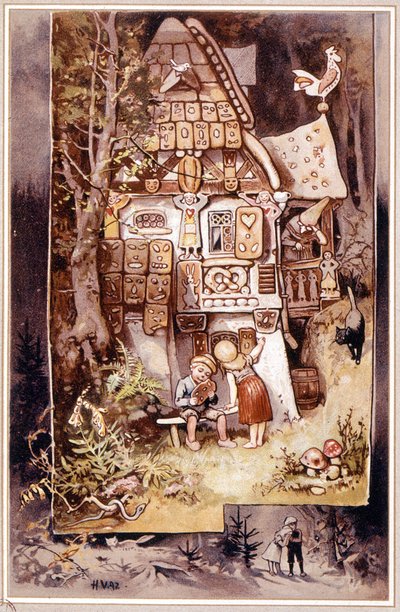 Hansel and Gretel, tale by Grimm - illustration by Hermann Vogel by Hermann Vogel