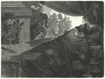Mithridates VI of Pontus Attempts to Commit Suicide by Taking Poison, 63 BC by Hermann Vogel