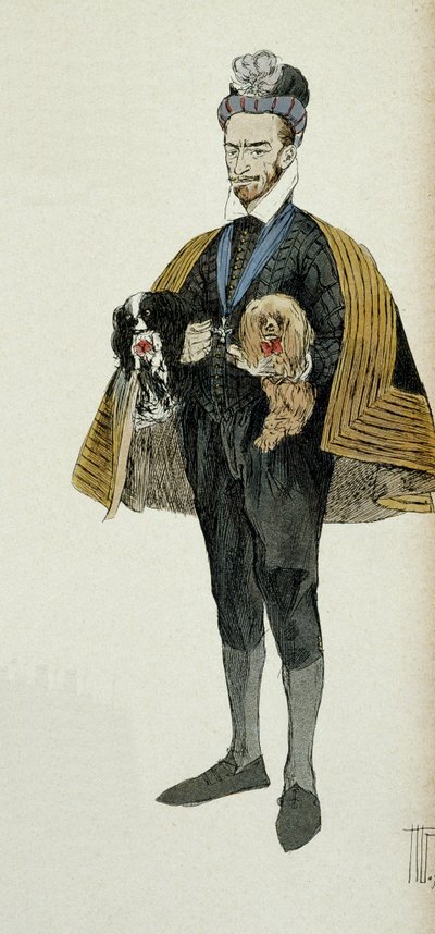 Portrait of Henry III, King of France and King of Poland. Illustration 1907, by Hermann Vogel by Hermann Vogel