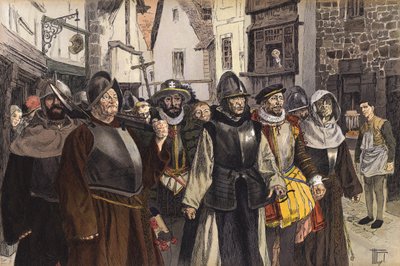Procession of the Catholic League through the Streets of Paris by Hermann Vogel