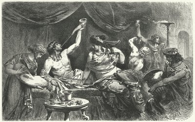 Roman Bacchanal at the Time of Messalina, 1st Century by Hermann Vogel
