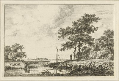 Landscape with Boat by Hermanus Fock