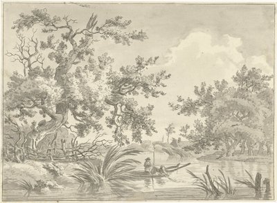 Landscape with Two Fishermen by Hermanus Fock