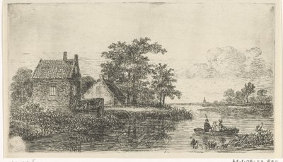 Three Men in a Boat by Hermanus Jan Hendrik van Rijkelijkhuysen