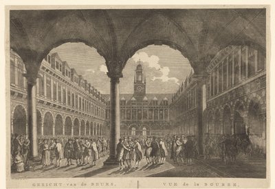 View of the Courtyard of the Exchange by Hendrik de Keyser by Hermanus Petrus Schouten (possibly)