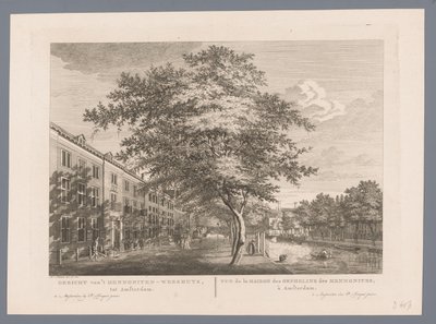 View of the Mennonite Orphanage in Amsterdam by Hermanus Petrus Schouten (possibly)