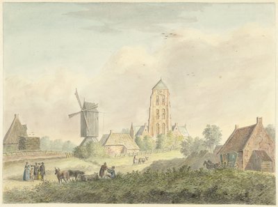 Church of the Village of Westkapelle in Zeeland by Hermanus Petrus Schouten