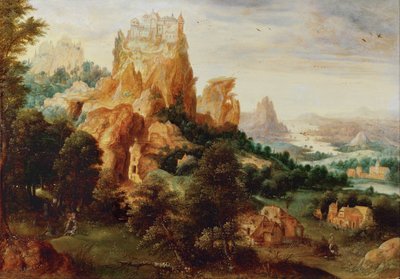 Landscape with the Good Samaritan by Herri met de (c.1510-p.1550) Bles