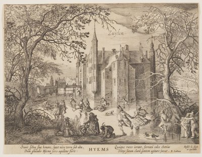 Zuylen - Winter, from The Seasons, View of Castles in the Vicinity of Amsterdam by Hessel Gerritsz