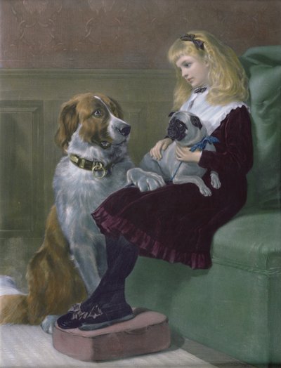 Her Only Playmates, Engraved by George H. Every by Heywood Hardy