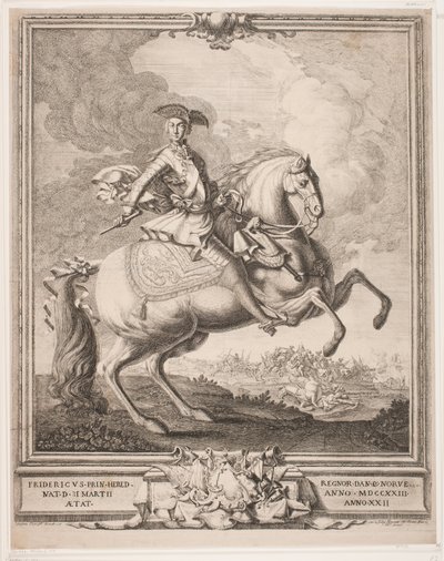 Frederik V as Crown Prince on Horseback by Hieronimo Miani