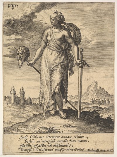 Judith, from Willem van Haecht, Tyrannorum Proemia by Hieronymous Wierix