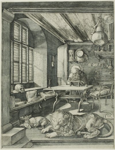 Saint Jerome in His Study by Hieronymous Wierix