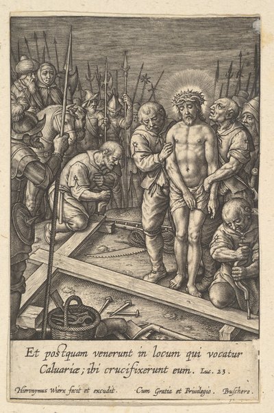 The Preparation of the Cross by Hieronymous Wierix