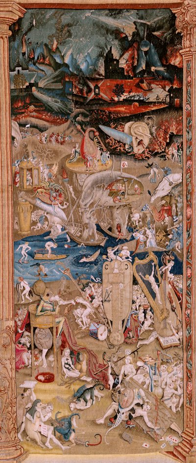 Flemish Tapestry. Series Four Tapestries after Hieronymus Bosch. The Garden of Earthly Delights by Hieronymus (after) Bosch