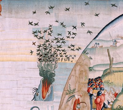 Flemish tapestry. Series Four tapestries after Hieronymus Bosch. Tribulations of human life. Third tapestry in the series. Model Inspired by the work of Hieronymus Bosch. Manufacture Unknown workshop, Brussels. Before 1560 by Hieronymus (after) Bosch