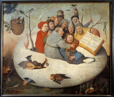 The Concert in the Egg (Satire of alchemy symbolized by the philosophical egg) by Hieronymus (after) Bosch