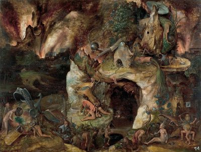 Inferno Landscape by Hieronymus (school of) Bosch