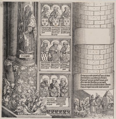 Maximilian as Architect, with a Statue of St. Leopold, and Busts of Maximilian