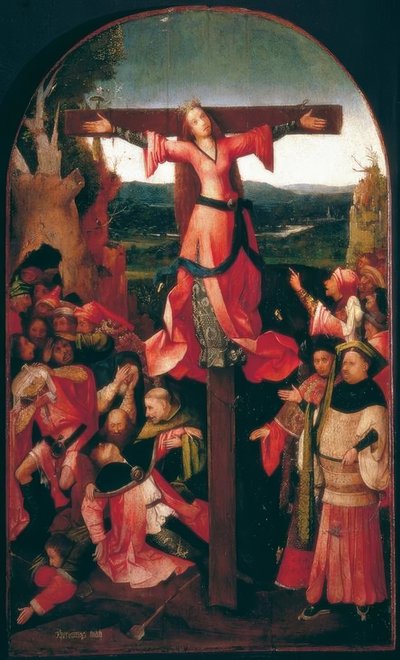 The Crucifixion of Saint Julia (or Liberata) by Hieronymus Bosch