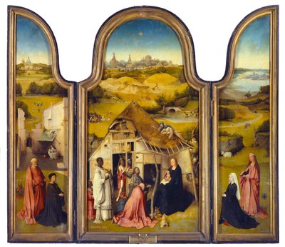 The Adoration of the Magi or the Epiphany, Triptych by Hieronymus Bosch