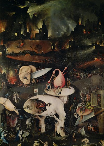 The Garden of Earthly Delights, Hell, Right Wing of Triptych by Hieronymus Bosch