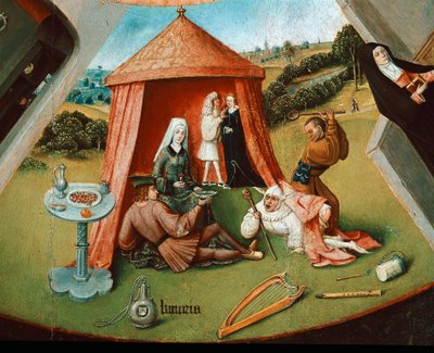 The Lust (Detail from The Table of the Seven Cardinal Sins) by Hieronymus Bosch