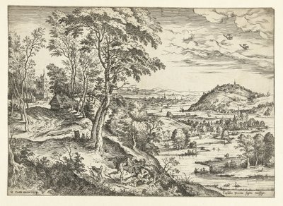 Cephalus and Procris Landscapes with Biblical and Mythological Scenes (series title) by Hieronymus Cock
