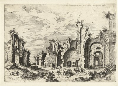 View of the Baths of Diocletian by Hieronymus Cock