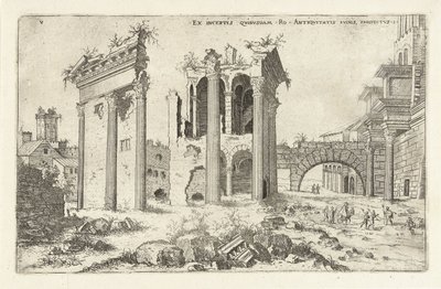 View of the Forum of Nerva by Hieronymus Cock