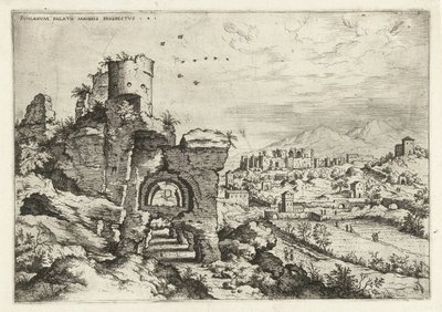 View of the Palatine on the Baths of Caracalla by Hieronymus Cock
