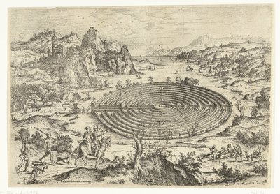 The Cretan Labyrinth by Hieronymus Cock