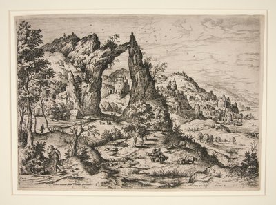 Judas and Thamar, from Landscapes with Biblical and Mythological Scenes by Hieronymus Cock
