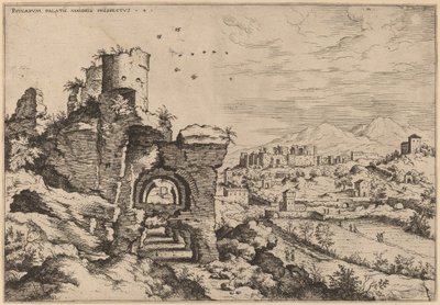 Ruins on the Palatine, Looking toward the Baths of Caracalla by Hieronymus Cock