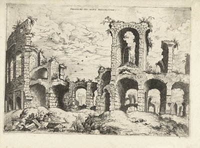Second View of the Colosseum in Rome (Roman Ruins) by Hieronymus Cock