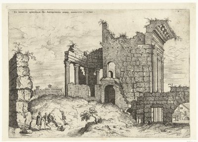Second View of the Forum of Nerva (From Certain Uncertain Ruins of Roman Antiquity) (Roman Ruins) by Hieronymus Cock