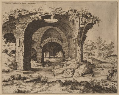 View of Unidentified Ruins by Hieronymus Cock