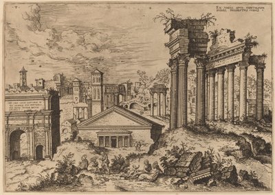 View of the Forum from the Base of the Capitol by Hieronymus Cock