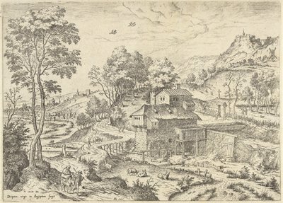 Flight into Egypt (Landscapes with Biblical and Mythological Scenes) by Hieronymus Cock